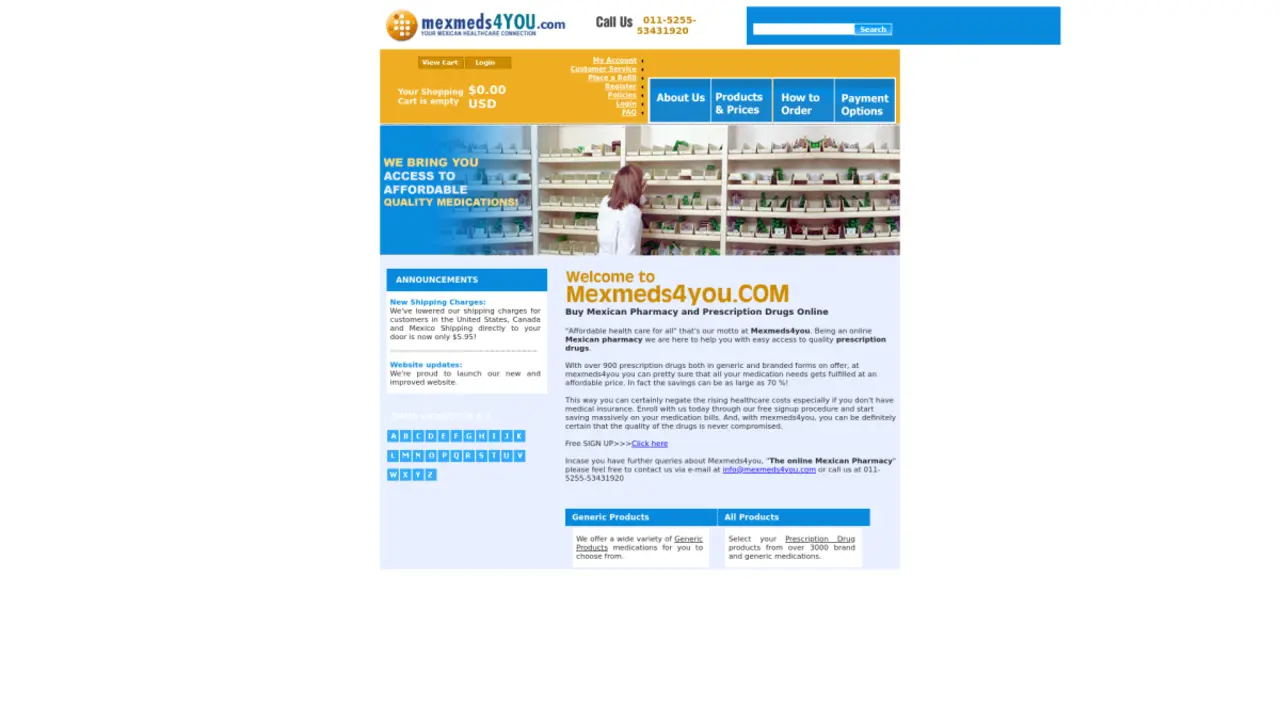MexMeds4You.com Review: Trusted Mexican Online Pharmacy & Affordable Prescription Drugs