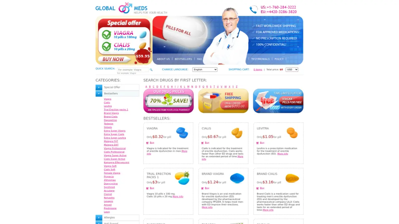 Online-support24-cs Review: Massive Discounts up to 95% on Medications Without Prescription & Free Shipping!
