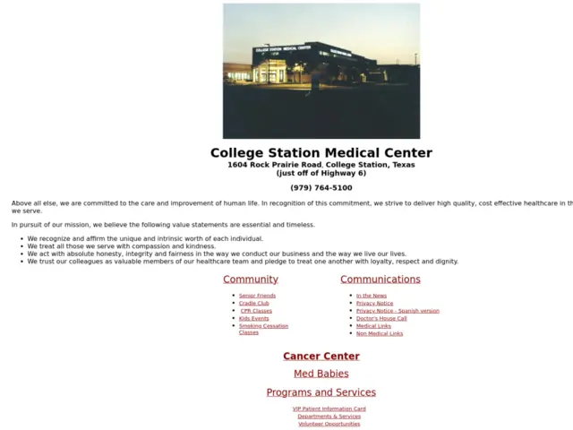 In-Depth Look at College Station Medical Center - csmedcenter.com Review